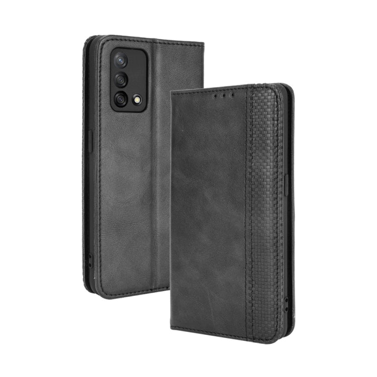 Magnetic Buckle Retro Crazy Horse Texture Horizontal Flip Leather Case with Holder & Card Slots & Photo Frame, For OPPO A54 5G / A74 5G / A93 5G, For OPPO A55 5G / A53s 5G, For OPPO A74 4G / F19 4G, For OPPO A94 5G / Reno5Z 5G / F19 Pro+ 5G