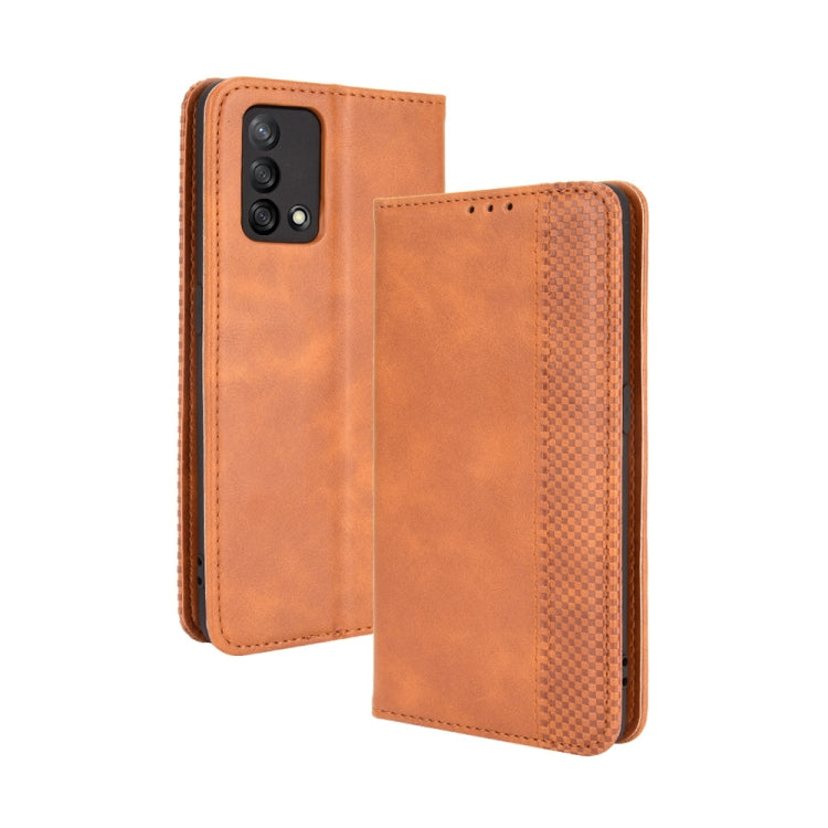 Magnetic Buckle Retro Crazy Horse Texture Horizontal Flip Leather Case with Holder &amp; Card Slots &amp; Photo Frame, For OPPO A54 5G / A74 5G / A93 5G, For OPPO A55 5G / A53s 5G, For OPPO A74 4G / F19 4G, For OPPO A94 5G / Reno5Z 5G / F19 Pro+ 5G