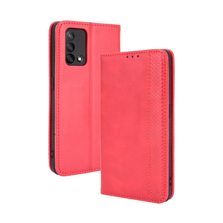 Magnetic Buckle Retro Crazy Horse Texture Horizontal Flip Leather Case with Holder &amp; Card Slots &amp; Photo Frame, For OPPO A54 5G / A74 5G / A93 5G, For OPPO A55 5G / A53s 5G, For OPPO A74 4G / F19 4G, For OPPO A94 5G / Reno5Z 5G / F19 Pro+ 5G