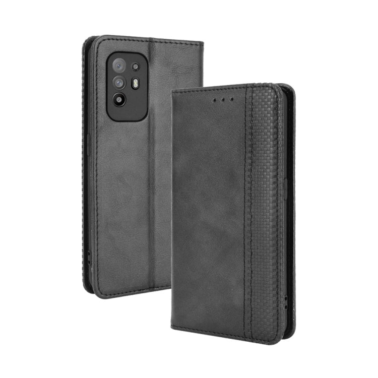 Magnetic Buckle Retro Crazy Horse Texture Horizontal Flip Leather Case with Holder &amp; Card Slots &amp; Photo Frame, For OPPO A54 5G / A74 5G / A93 5G, For OPPO A55 5G / A53s 5G, For OPPO A74 4G / F19 4G, For OPPO A94 5G / Reno5Z 5G / F19 Pro+ 5G