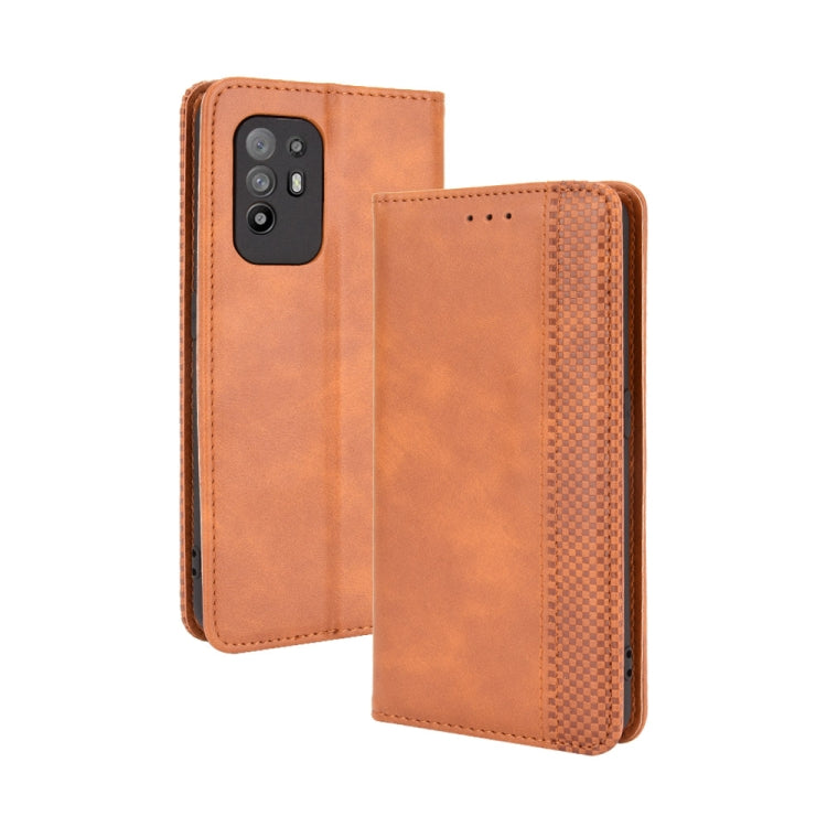 Magnetic Buckle Retro Crazy Horse Texture Horizontal Flip Leather Case with Holder &amp; Card Slots &amp; Photo Frame, For OPPO A54 5G / A74 5G / A93 5G, For OPPO A55 5G / A53s 5G, For OPPO A74 4G / F19 4G, For OPPO A94 5G / Reno5Z 5G / F19 Pro+ 5G