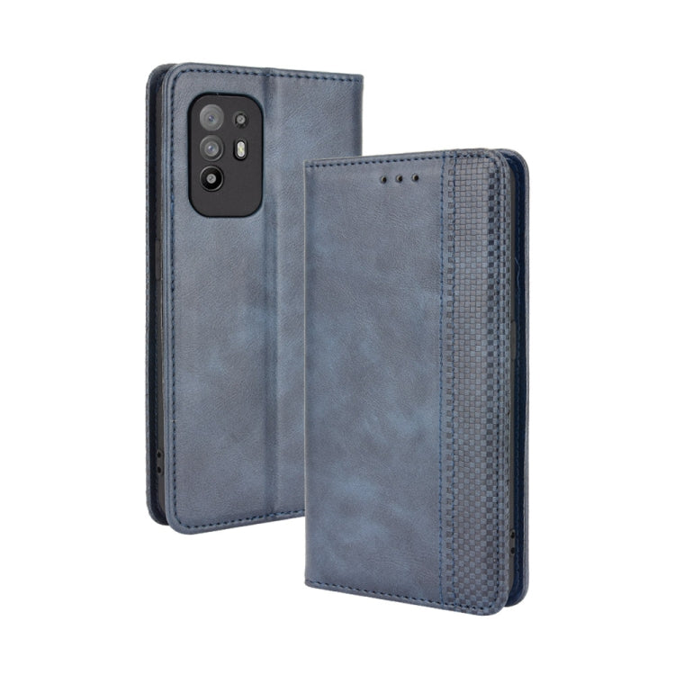 Magnetic Buckle Retro Crazy Horse Texture Horizontal Flip Leather Case with Holder & Card Slots & Photo Frame, For OPPO A54 5G / A74 5G / A93 5G, For OPPO A55 5G / A53s 5G, For OPPO A74 4G / F19 4G, For OPPO A94 5G / Reno5Z 5G / F19 Pro+ 5G