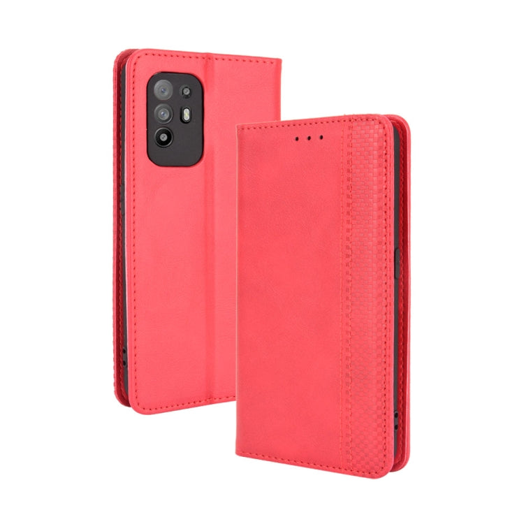 Magnetic Buckle Retro Crazy Horse Texture Horizontal Flip Leather Case with Holder & Card Slots & Photo Frame, For OPPO A54 5G / A74 5G / A93 5G, For OPPO A55 5G / A53s 5G, For OPPO A74 4G / F19 4G, For OPPO A94 5G / Reno5Z 5G / F19 Pro+ 5G