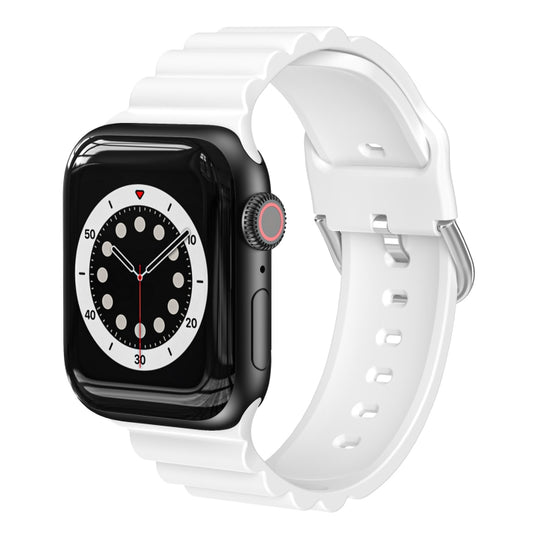 Business B Style Silicone Watch Strap, For Apple Watch Series 7 45mm / 6 & SE & 5 & 4 44mm / 3 & 2 & 1 42mm, For Apple Watch Series 7 41mm / 6 & SE & 5 & 4 40mm / 3 & 2 & 1 38mm