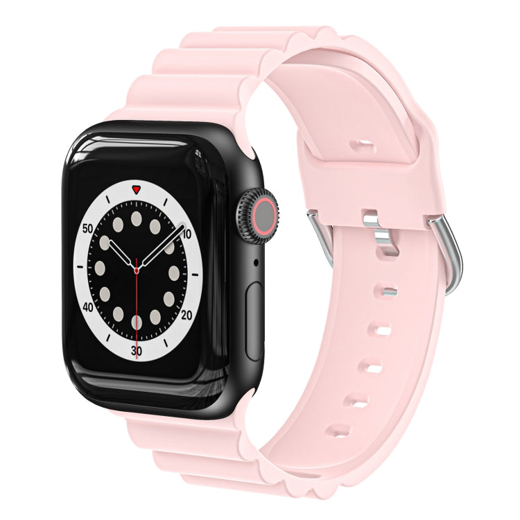 Business B Style Silicone Watch Strap, For Apple Watch Series 7 45mm / 6 &amp; SE &amp; 5 &amp; 4 44mm / 3 &amp; 2 &amp; 1 42mm, For Apple Watch Series 7 41mm / 6 &amp; SE &amp; 5 &amp; 4 40mm / 3 &amp; 2 &amp; 1 38mm