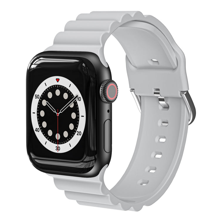 Business B Style Silicone Watch Strap, For Apple Watch Series 7 45mm / 6 &amp; SE &amp; 5 &amp; 4 44mm / 3 &amp; 2 &amp; 1 42mm, For Apple Watch Series 7 41mm / 6 &amp; SE &amp; 5 &amp; 4 40mm / 3 &amp; 2 &amp; 1 38mm