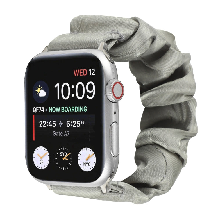 Shell Pattern Hair Ring Cloth Watch Strap, For Apple Watch Ultra 49mm / Series 8&amp;7 45mm / SE 2&amp;6&amp;SE&amp;5&amp;4 44mm / 3&amp;2&amp;1 42mm, For Apple Watch Series 8&amp;7 41mm / SE 2&amp;6&amp;SE&amp;5&amp;4 40mm / 3&amp;2&amp;1 38mm