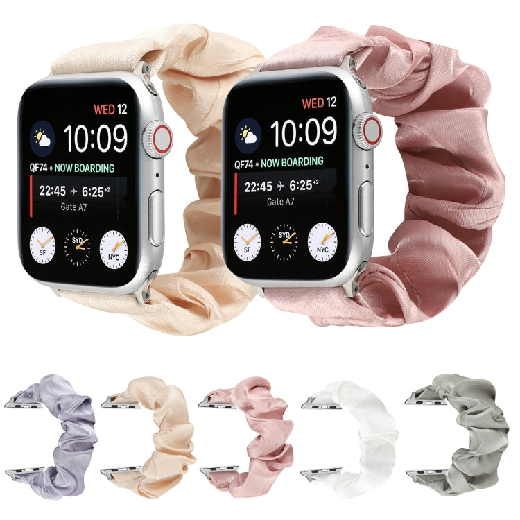 Shell Pattern Hair Ring Cloth Watch Strap, For Apple Watch Ultra 49mm / Series 8&amp;7 45mm / SE 2&amp;6&amp;SE&amp;5&amp;4 44mm / 3&amp;2&amp;1 42mm, For Apple Watch Series 8&amp;7 41mm / SE 2&amp;6&amp;SE&amp;5&amp;4 40mm / 3&amp;2&amp;1 38mm