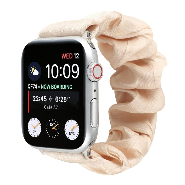 Shell Pattern Hair Ring Cloth Watch Strap, For Apple Watch Ultra 49mm / Series 8&amp;7 45mm / SE 2&amp;6&amp;SE&amp;5&amp;4 44mm / 3&amp;2&amp;1 42mm, For Apple Watch Series 8&amp;7 41mm / SE 2&amp;6&amp;SE&amp;5&amp;4 40mm / 3&amp;2&amp;1 38mm