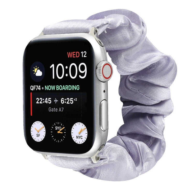 Shell Pattern Hair Ring Cloth Watch Strap, For Apple Watch Ultra 49mm / Series 8&amp;7 45mm / SE 2&amp;6&amp;SE&amp;5&amp;4 44mm / 3&amp;2&amp;1 42mm, For Apple Watch Series 8&amp;7 41mm / SE 2&amp;6&amp;SE&amp;5&amp;4 40mm / 3&amp;2&amp;1 38mm