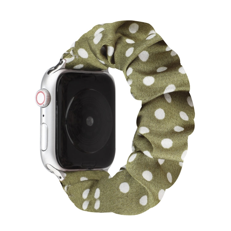 Dots Hair Ring Cloth Watch Strap, For Apple Watch Ultra 49mm / Series 8&7 45mm / SE 2&6&SE&5&4 44mm / 3&2&1 42mm, For Apple Watch Series 8&7 41mm / SE 2&6&SE&5&4 40mm / 3&2&1 38mm, For Apple Watch Series 7 41mm / 6 & SE & 5 & 4 40mm / 3 & 2 & 1 38mm