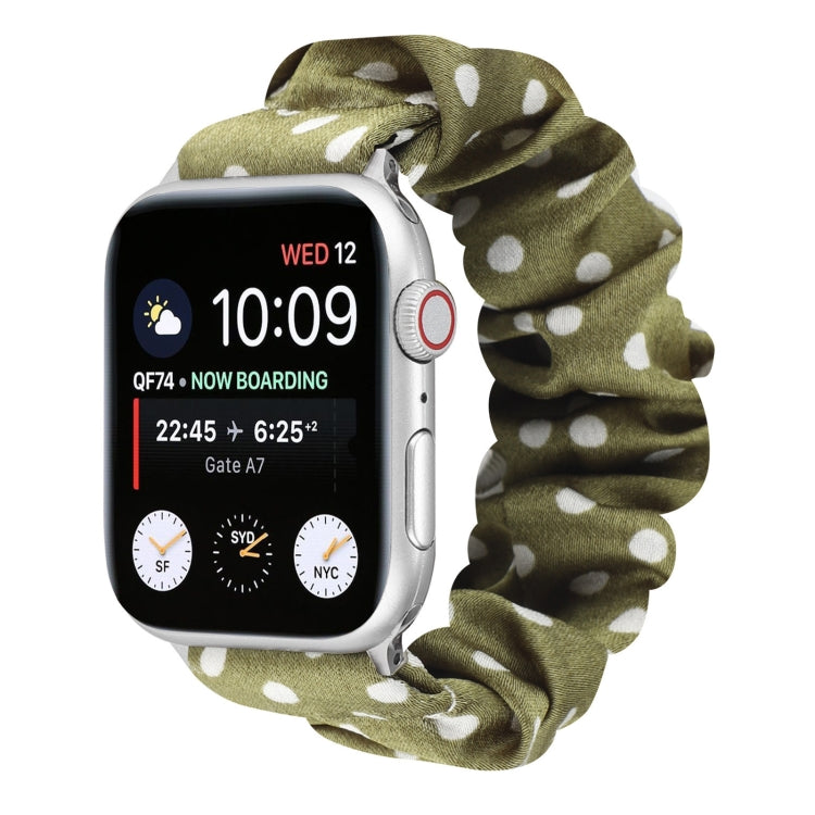 Dots Hair Ring Cloth Watch Strap, For Apple Watch Ultra 49mm / Series 8&7 45mm / SE 2&6&SE&5&4 44mm / 3&2&1 42mm, For Apple Watch Series 8&7 41mm / SE 2&6&SE&5&4 40mm / 3&2&1 38mm, For Apple Watch Series 7 41mm / 6 & SE & 5 & 4 40mm / 3 & 2 & 1 38mm