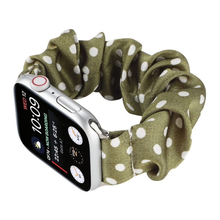 Dots Hair Ring Cloth Watch Strap, For Apple Watch Ultra 49mm / Series 8&7 45mm / SE 2&6&SE&5&4 44mm / 3&2&1 42mm, For Apple Watch Series 8&7 41mm / SE 2&6&SE&5&4 40mm / 3&2&1 38mm, For Apple Watch Series 7 41mm / 6 & SE & 5 & 4 40mm / 3 & 2 & 1 38mm