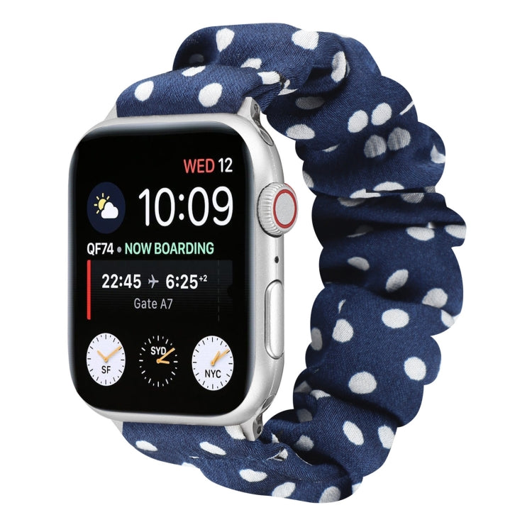 Dots Hair Ring Cloth Watch Strap, For Apple Watch Ultra 49mm / Series 8&7 45mm / SE 2&6&SE&5&4 44mm / 3&2&1 42mm, For Apple Watch Series 8&7 41mm / SE 2&6&SE&5&4 40mm / 3&2&1 38mm, For Apple Watch Series 7 41mm / 6 & SE & 5 & 4 40mm / 3 & 2 & 1 38mm