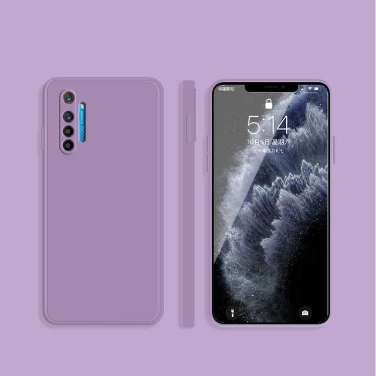 Solid Color Imitation Liquid Silicone Straight Edge Dropproof Full Coverage Protective Case, For OPPO Realme X2 / K5, For OPPO Realme X2 Pro  / Reno Ace