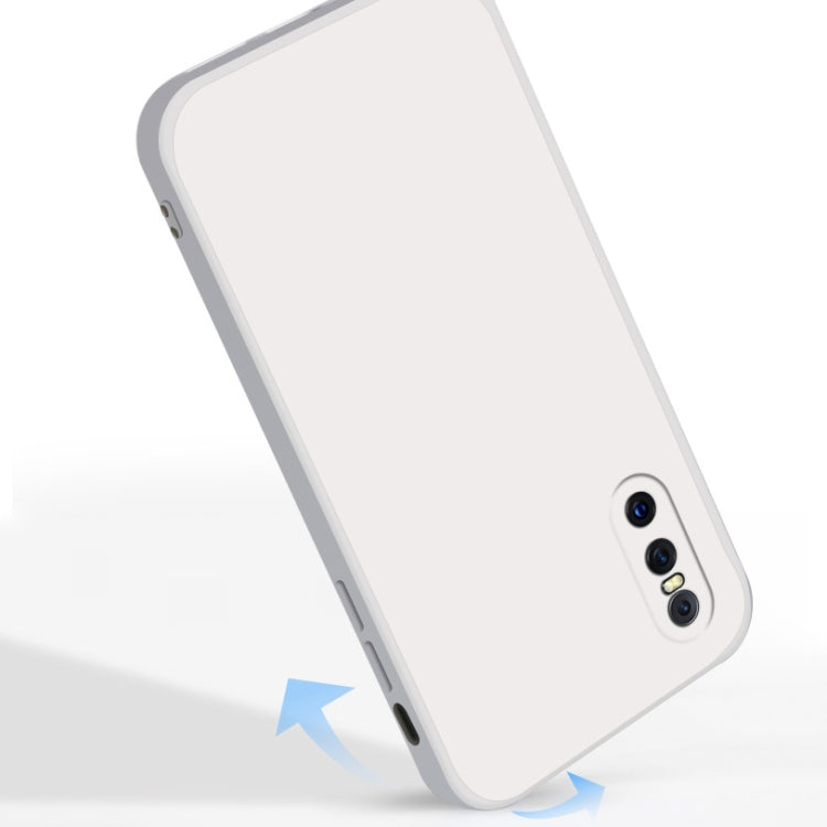 Solid Color Imitation Liquid Silicone Straight Edge Dropproof Full Coverage Protective Case, For vivo X27, For vivo X27 Pro