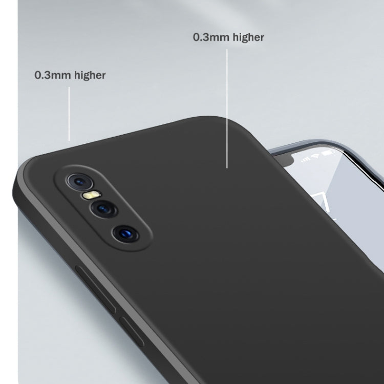Solid Color Imitation Liquid Silicone Straight Edge Dropproof Full Coverage Protective Case, For vivo X27, For vivo X27 Pro