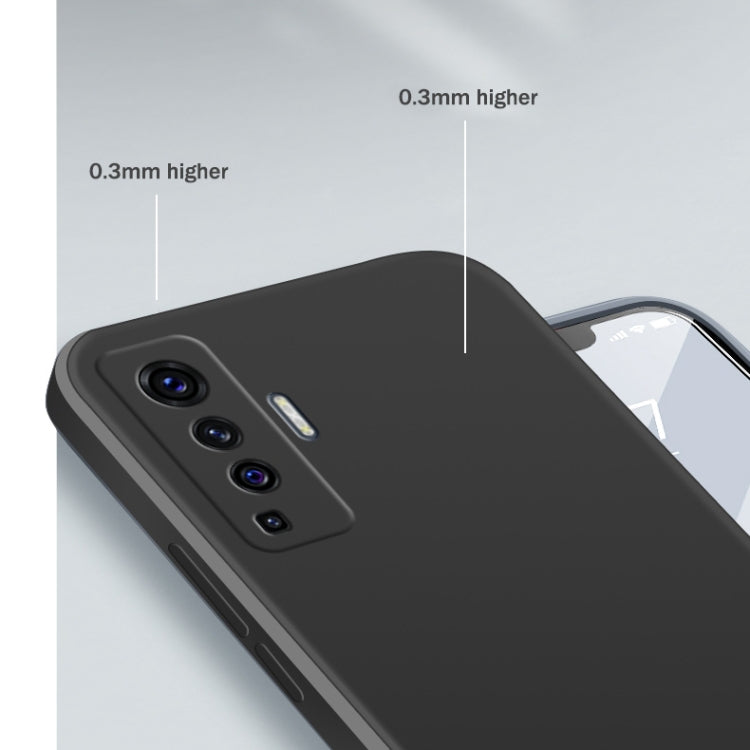 Solid Color Imitation Liquid Silicone Straight Edge Dropproof Full Coverage Protective Case, For vivo X50, For vivo X50 Pro