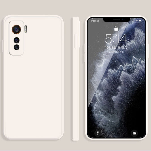 Solid Color Imitation Liquid Silicone Straight Edge Dropproof Full Coverage Protective Case, For vivo IQOO 5, For vivo S9