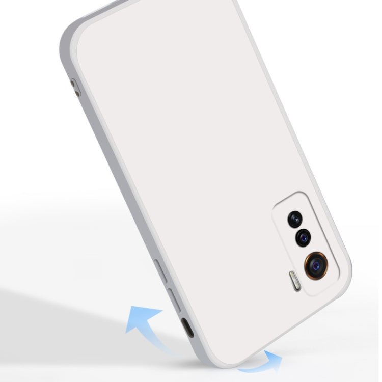 Solid Color Imitation Liquid Silicone Straight Edge Dropproof Full Coverage Protective Case, For vivo IQOO 5, For vivo S9