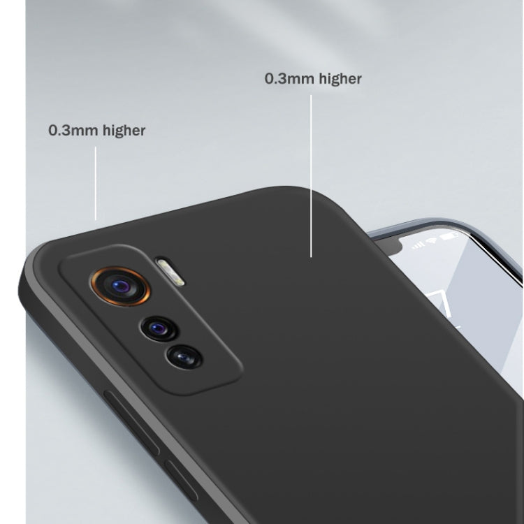 Solid Color Imitation Liquid Silicone Straight Edge Dropproof Full Coverage Protective Case, For vivo IQOO 5, For vivo S9