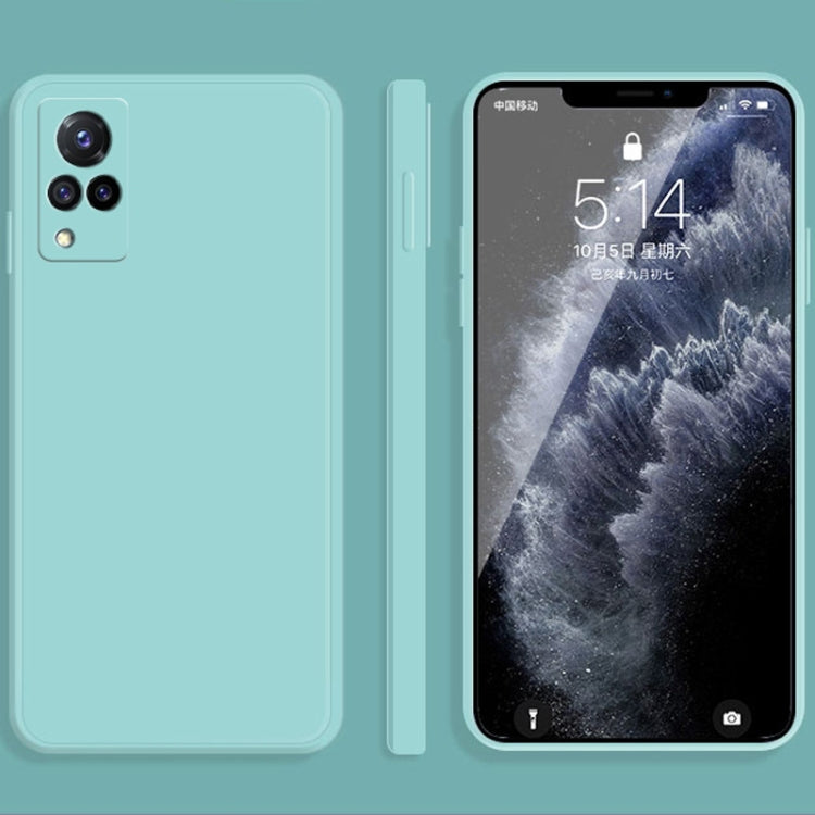 Solid Color Imitation Liquid Silicone Straight Edge Dropproof Full Coverage Protective Case, For vivo IQOO 5, For vivo S9