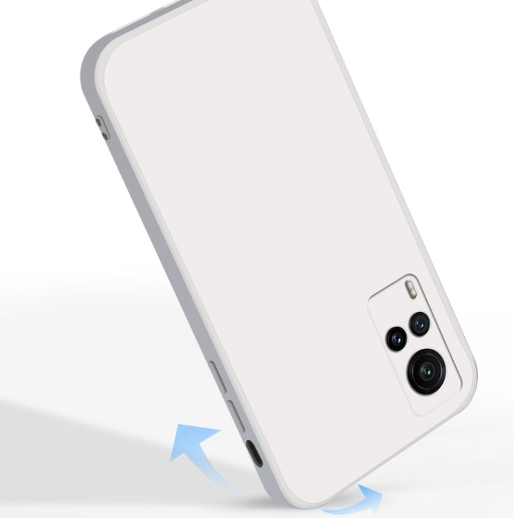 Solid Color Imitation Liquid Silicone Straight Edge Dropproof Full Coverage Protective Case, For vivo X60, For vivo X60 Pro