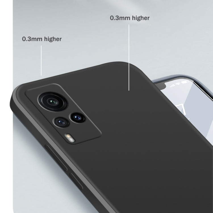 Solid Color Imitation Liquid Silicone Straight Edge Dropproof Full Coverage Protective Case, For vivo X60, For vivo X60 Pro