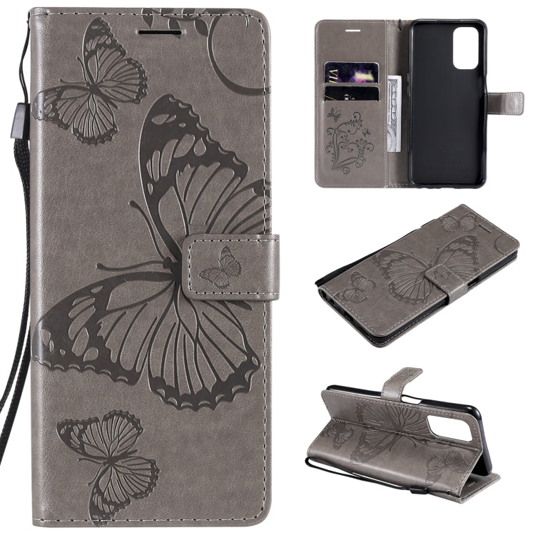 Pressed Printing Butterfly Pattern Horizontal Flip PU Leather Case with Holder & Card Slots & Wallet & Lanyard, For OPPO A93 5G / A74 5G, For OPPO Realme 8 Pro / Realme 8, For OPPO Realme V13
