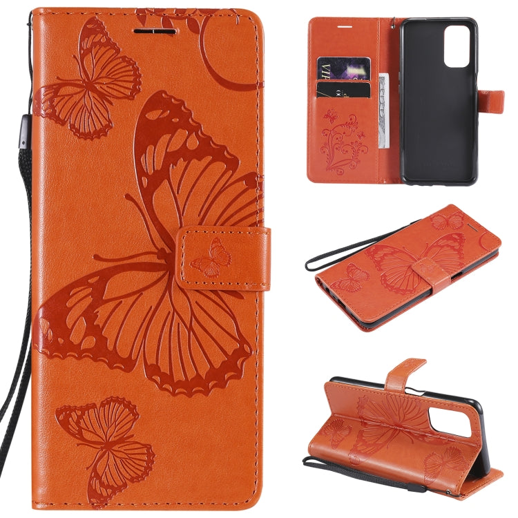 Pressed Printing Butterfly Pattern Horizontal Flip PU Leather Case with Holder & Card Slots & Wallet & Lanyard, For OPPO A93 5G / A74 5G, For OPPO Realme 8 Pro / Realme 8, For OPPO Realme V13
