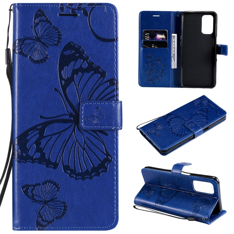 Pressed Printing Butterfly Pattern Horizontal Flip PU Leather Case with Holder & Card Slots & Wallet & Lanyard, For OPPO A93 5G / A74 5G, For OPPO Realme 8 Pro / Realme 8, For OPPO Realme V13