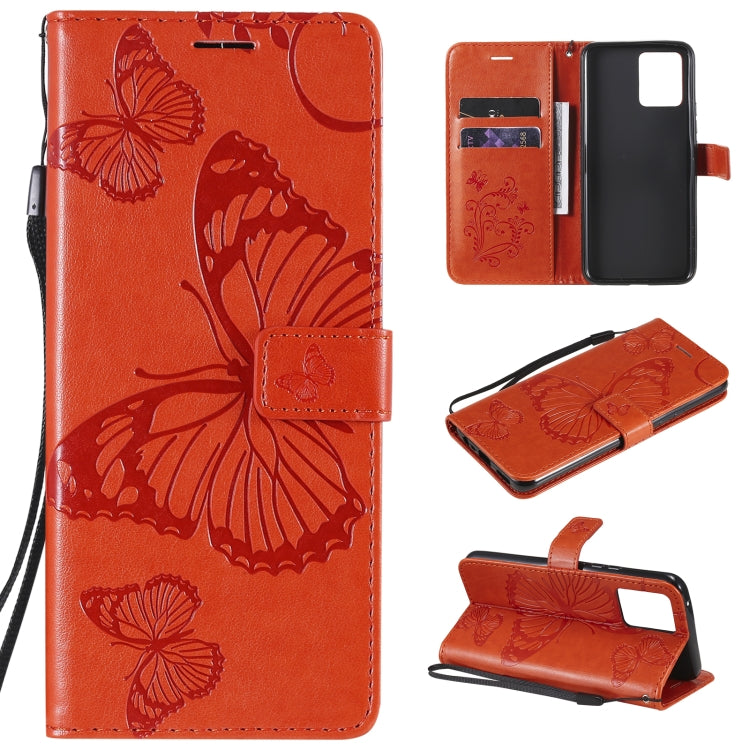 Pressed Printing Butterfly Pattern Horizontal Flip PU Leather Case with Holder & Card Slots & Wallet & Lanyard, For OPPO A93 5G / A74 5G, For OPPO Realme 8 Pro / Realme 8, For OPPO Realme V13