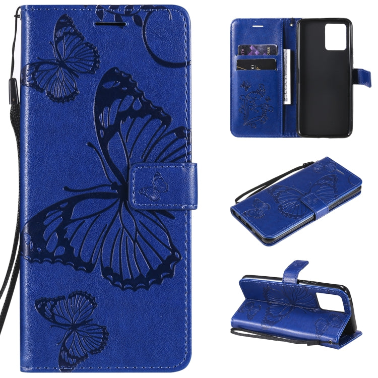 Pressed Printing Butterfly Pattern Horizontal Flip PU Leather Case with Holder & Card Slots & Wallet & Lanyard, For OPPO A93 5G / A74 5G, For OPPO Realme 8 Pro / Realme 8, For OPPO Realme V13