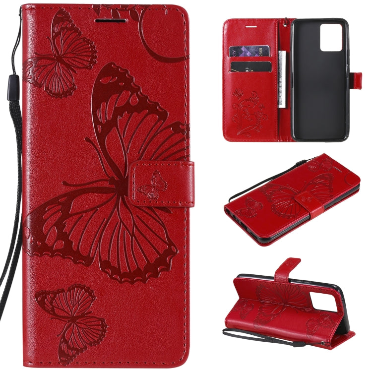 Pressed Printing Butterfly Pattern Horizontal Flip PU Leather Case with Holder & Card Slots & Wallet & Lanyard, For OPPO A93 5G / A74 5G, For OPPO Realme 8 Pro / Realme 8, For OPPO Realme V13