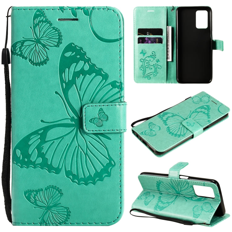 Pressed Printing Butterfly Pattern Horizontal Flip PU Leather Case with Holder & Card Slots & Wallet & Lanyard, For OPPO A93 5G / A74 5G, For OPPO Realme 8 Pro / Realme 8, For OPPO Realme V13