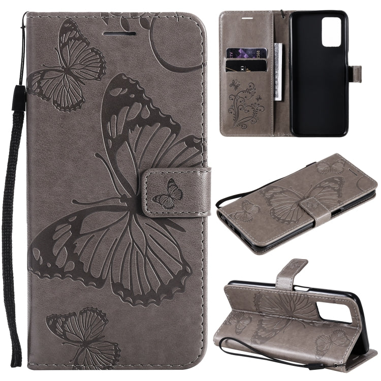 Pressed Printing Butterfly Pattern Horizontal Flip PU Leather Case with Holder & Card Slots & Wallet & Lanyard, For OPPO A93 5G / A74 5G, For OPPO Realme 8 Pro / Realme 8, For OPPO Realme V13