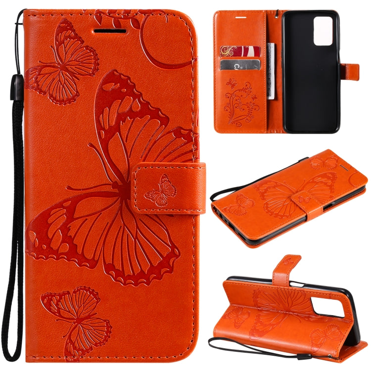 Pressed Printing Butterfly Pattern Horizontal Flip PU Leather Case with Holder & Card Slots & Wallet & Lanyard, For OPPO A93 5G / A74 5G, For OPPO Realme 8 Pro / Realme 8, For OPPO Realme V13