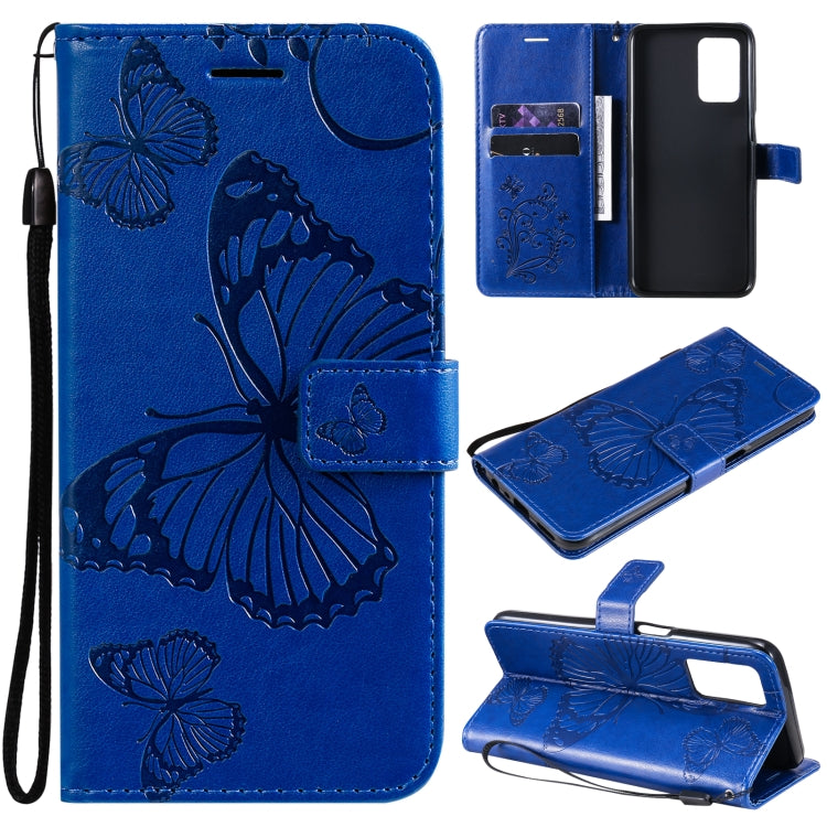 Pressed Printing Butterfly Pattern Horizontal Flip PU Leather Case with Holder & Card Slots & Wallet & Lanyard, For OPPO A93 5G / A74 5G, For OPPO Realme 8 Pro / Realme 8, For OPPO Realme V13