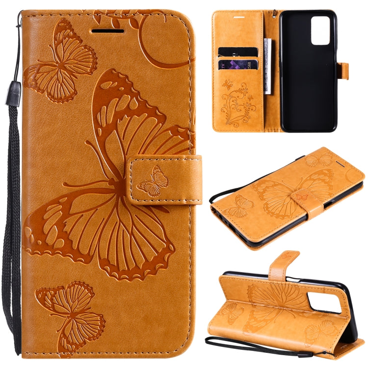 Pressed Printing Butterfly Pattern Horizontal Flip PU Leather Case with Holder & Card Slots & Wallet & Lanyard, For OPPO A93 5G / A74 5G, For OPPO Realme 8 Pro / Realme 8, For OPPO Realme V13