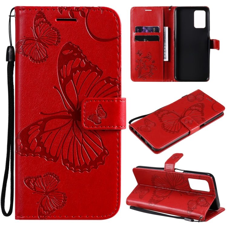 Pressed Printing Butterfly Pattern Horizontal Flip PU Leather Case with Holder & Card Slots & Wallet & Lanyard, For OPPO A93 5G / A74 5G, For OPPO Realme 8 Pro / Realme 8, For OPPO Realme V13