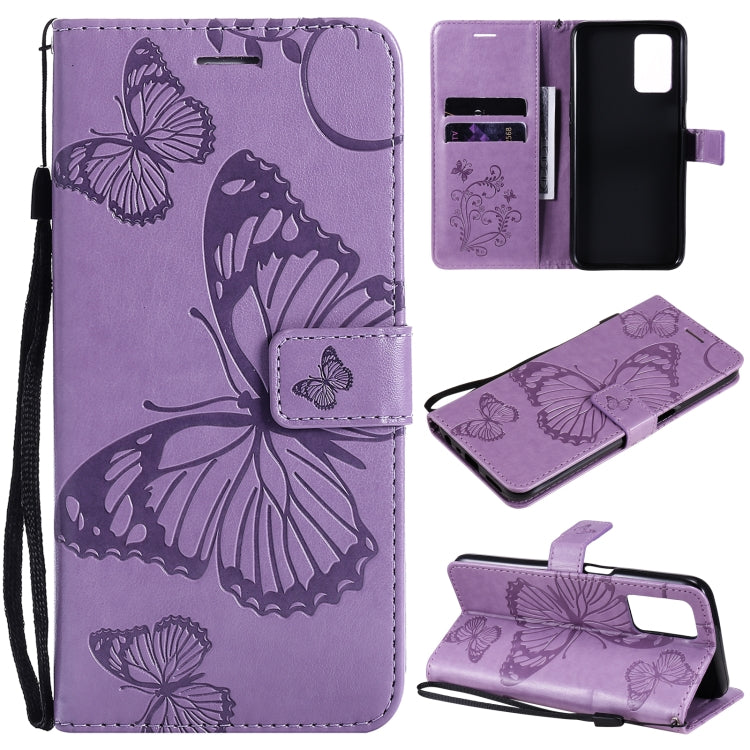 Pressed Printing Butterfly Pattern Horizontal Flip PU Leather Case with Holder & Card Slots & Wallet & Lanyard, For OPPO A93 5G / A74 5G, For OPPO Realme 8 Pro / Realme 8, For OPPO Realme V13