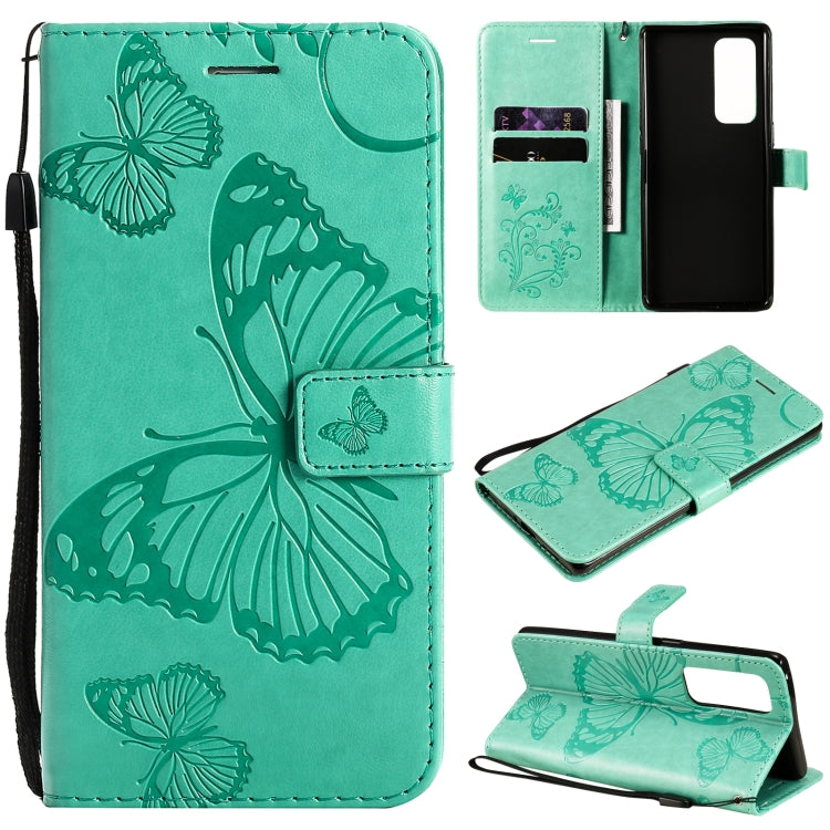 Pressed Printing Butterfly Pattern Horizontal Flip PU Leather Case with Holder & Card Slots & Wallet & Lanyard, For OPPO Reno5 Pro+ 5G / Find X3 Neo, For OPPO Find X3 Pro / Find X3, For Xiaomi Redmi Note 10 4G