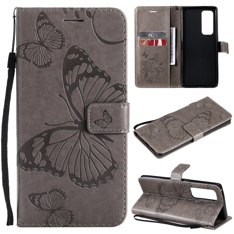 Pressed Printing Butterfly Pattern Horizontal Flip PU Leather Case with Holder & Card Slots & Wallet & Lanyard, For OPPO Reno5 Pro+ 5G / Find X3 Neo, For OPPO Find X3 Pro / Find X3, For Xiaomi Redmi Note 10 4G