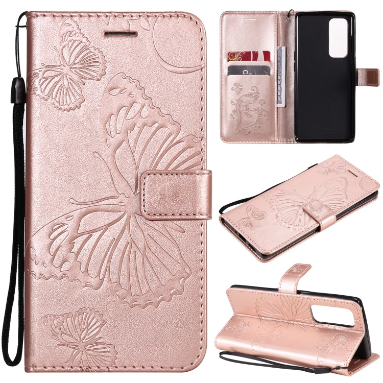 Pressed Printing Butterfly Pattern Horizontal Flip PU Leather Case with Holder & Card Slots & Wallet & Lanyard, For OPPO Reno5 Pro+ 5G / Find X3 Neo, For OPPO Find X3 Pro / Find X3, For Xiaomi Redmi Note 10 4G