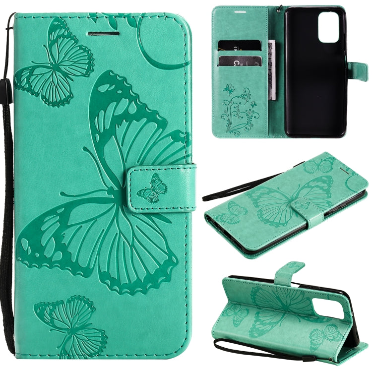 Pressed Printing Butterfly Pattern Horizontal Flip PU Leather Case with Holder & Card Slots & Wallet & Lanyard, For OPPO Reno5 Pro+ 5G / Find X3 Neo, For OPPO Find X3 Pro / Find X3, For Xiaomi Redmi Note 10 4G