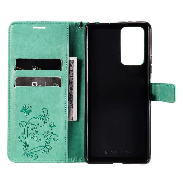 Pressed Printing Butterfly Pattern Horizontal Flip PU Leather Case with Holder & Card Slots & Wallet & Lanyard, For Xiaomi Redmi Note 10 Pro 4G, For Samsung Galaxy A32 4G, For Samsung Galaxy S21 FE