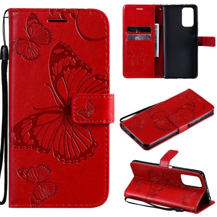 Pressed Printing Butterfly Pattern Horizontal Flip PU Leather Case with Holder & Card Slots & Wallet & Lanyard, For Xiaomi Redmi Note 10 4G, For Xiaomi Redmi Note 10 Pro 4G, For Samsung Galaxy A32 4G, For Samsung Galaxy S21 FE