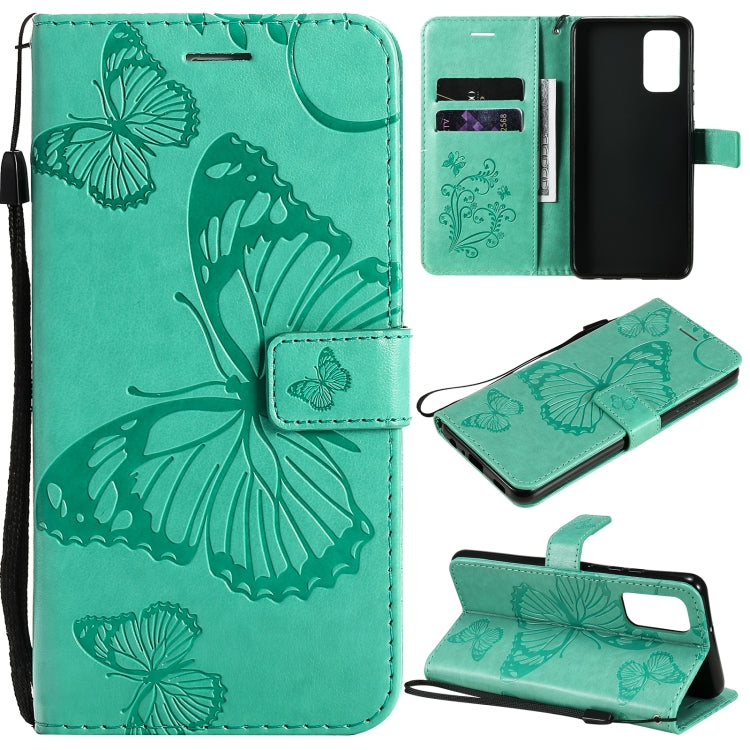 Pressed Printing Butterfly Pattern Horizontal Flip PU Leather Case with Holder & Card Slots & Wallet & Lanyard, For Xiaomi Redmi Note 10 4G, For Xiaomi Redmi Note 10 Pro 4G, For Samsung Galaxy A32 4G, For Samsung Galaxy S21 FE