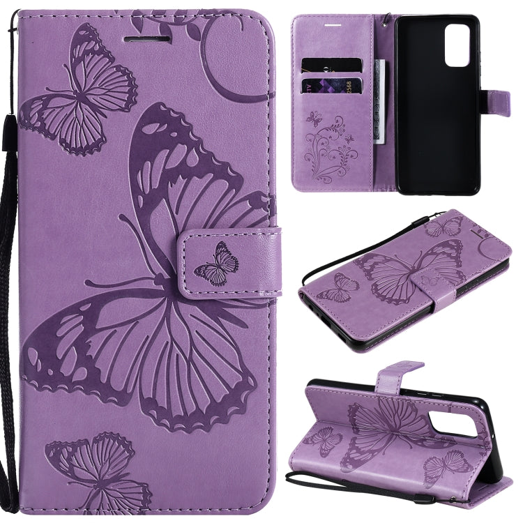 Pressed Printing Butterfly Pattern Horizontal Flip PU Leather Case with Holder & Card Slots & Wallet & Lanyard, For Xiaomi Redmi Note 10 4G, For Xiaomi Redmi Note 10 Pro 4G, For Samsung Galaxy A32 4G, For Samsung Galaxy S21 FE