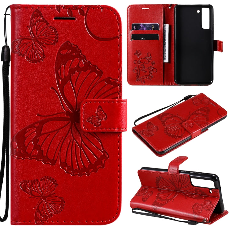 Pressed Printing Butterfly Pattern Horizontal Flip PU Leather Case with Holder & Card Slots & Wallet & Lanyard, For Xiaomi Redmi Note 10 4G, For Xiaomi Redmi Note 10 Pro 4G, For Samsung Galaxy A32 4G, For Samsung Galaxy S21 FE